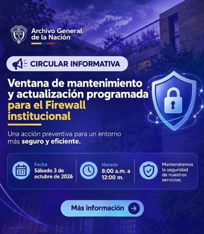Ventana de mantenimiento sábado 3 de octubre