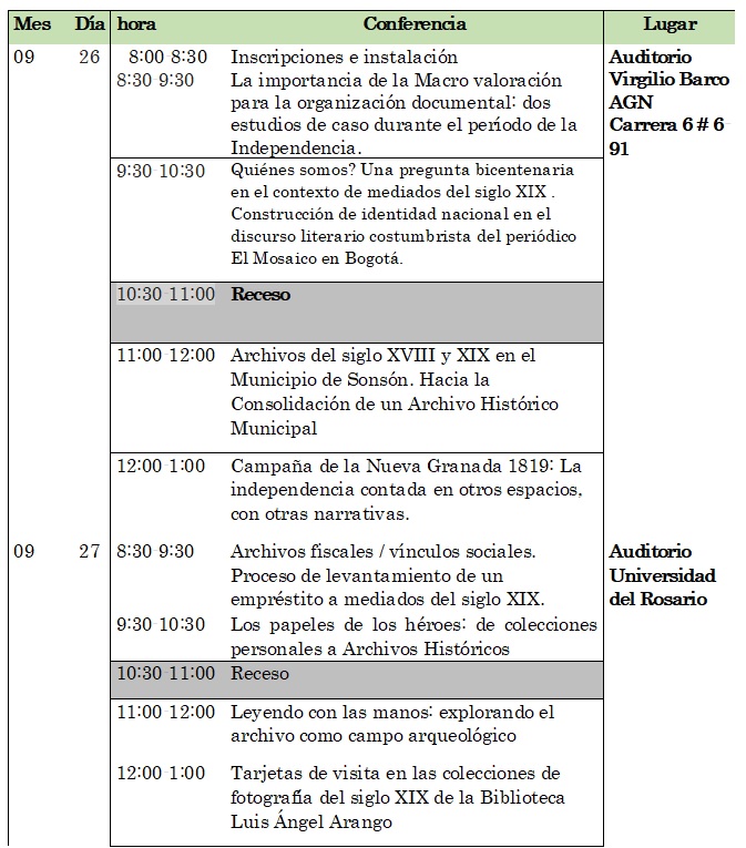 horario Coloquio