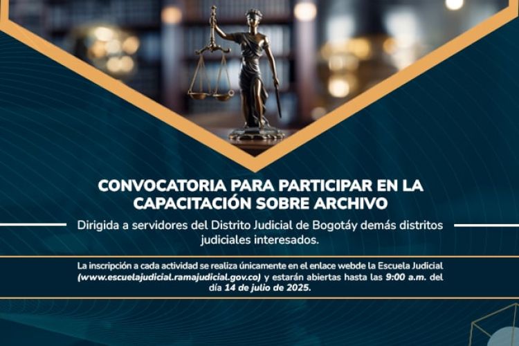 Convocatoria para participar en la capacitación sobre archivo