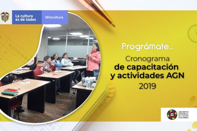 imagen calendario de capacitación 2019