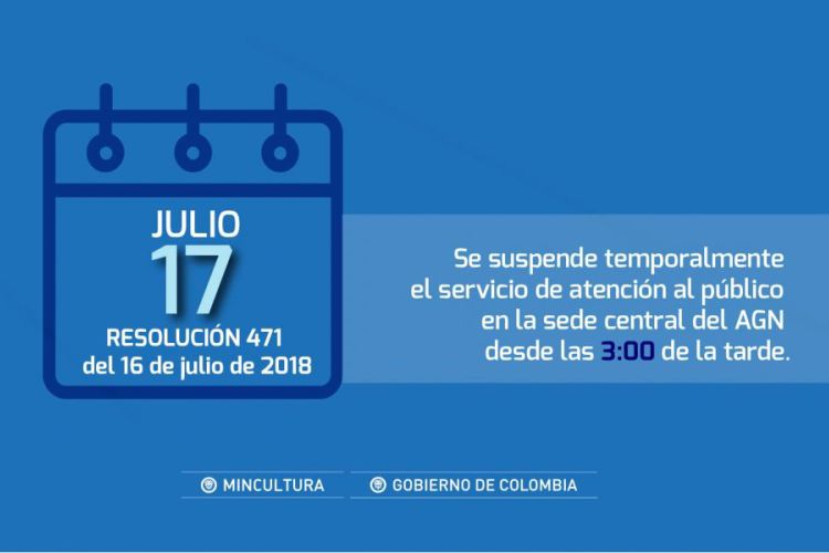 suspensión de actividades 17 de julio de 2018