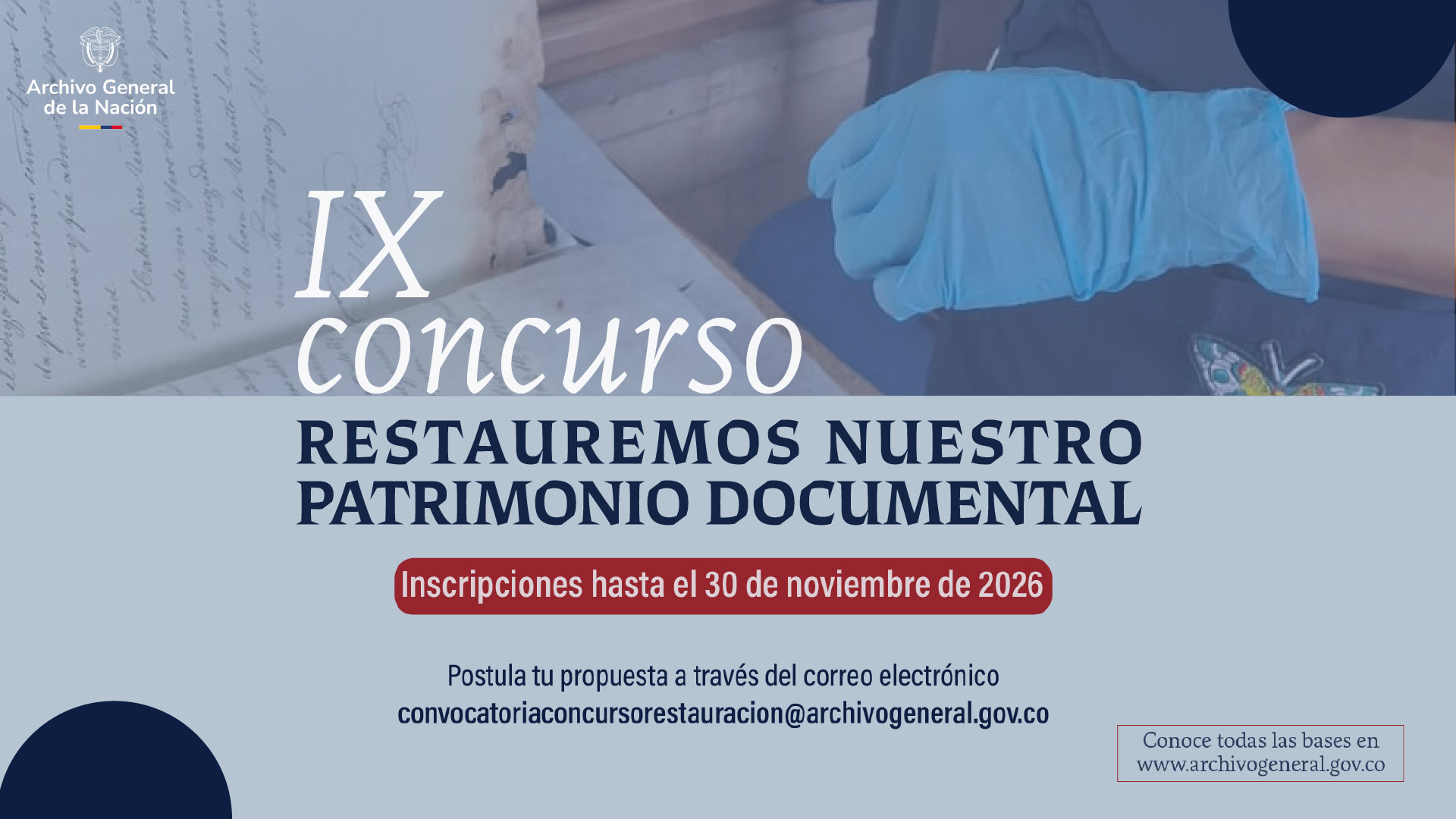 Convocatoria concurso Restauremos nuestro patrimonio documental