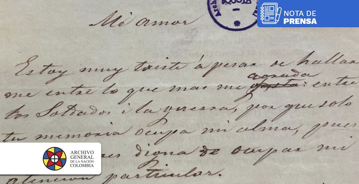 imagen cartas Simón Bolívar y Manuelita Sáenz