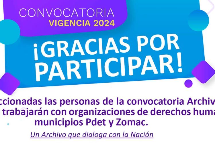 Boletín de prensa 'Programa Archivos para la Paz durante la vigencia 2024'