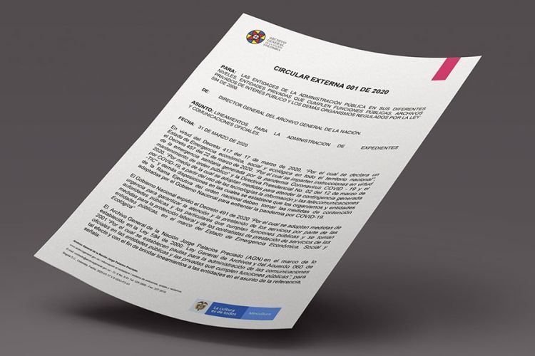 imagen de la circular externa 001 de 2020