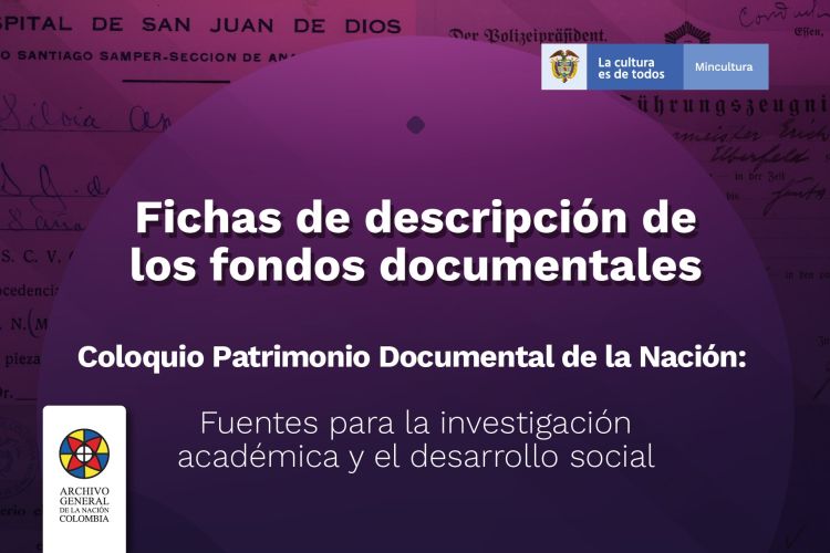 imagen de las fichas de descripción de los fondos documentales
