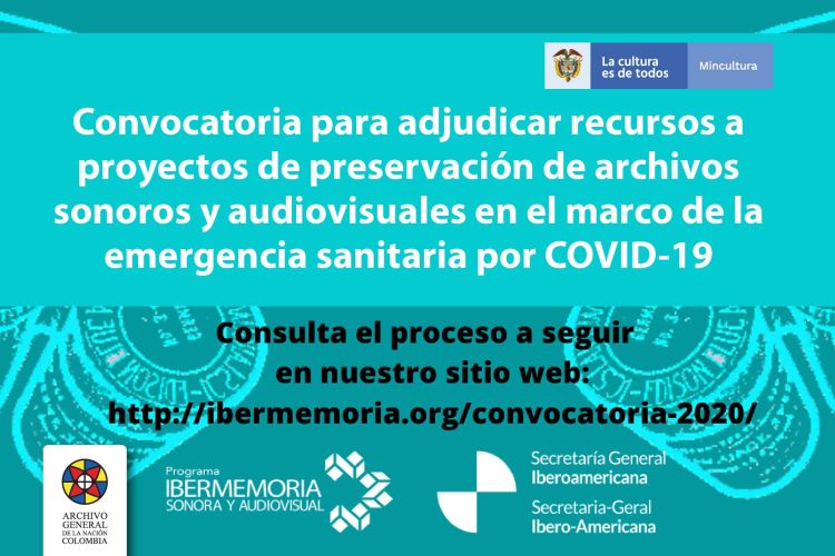 imagen de la convocatoria del Programa Ibermemoria Sonora y Audiovisual 