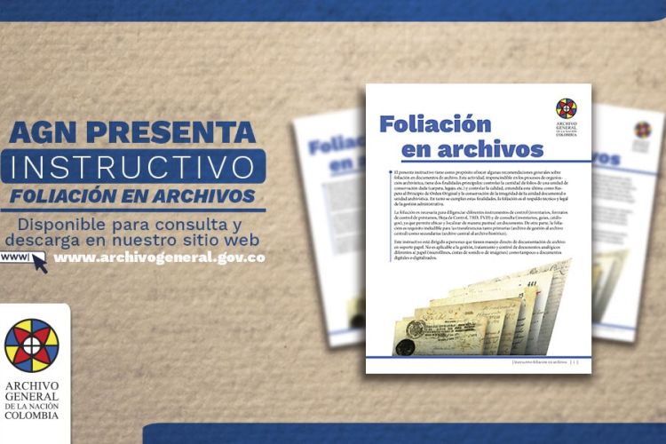 imagen de cartilla sobre foliación de archivos