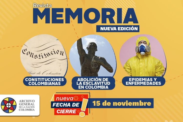 imagen de la convocatoria a edición No. 22 Revista Memoria