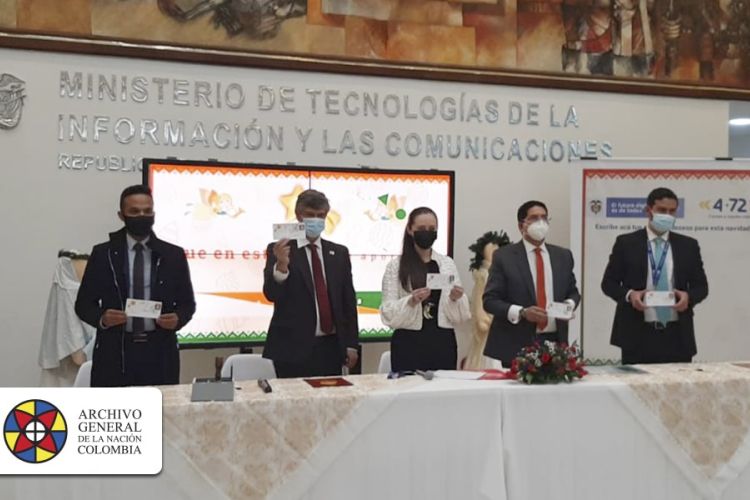imagen del evento de la colección filatélica del Ministerio de TIC
