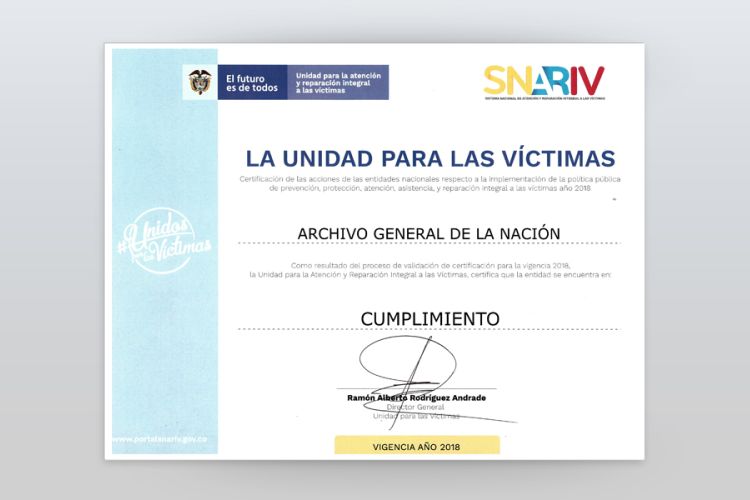 imagen del certificado de cumplimiento